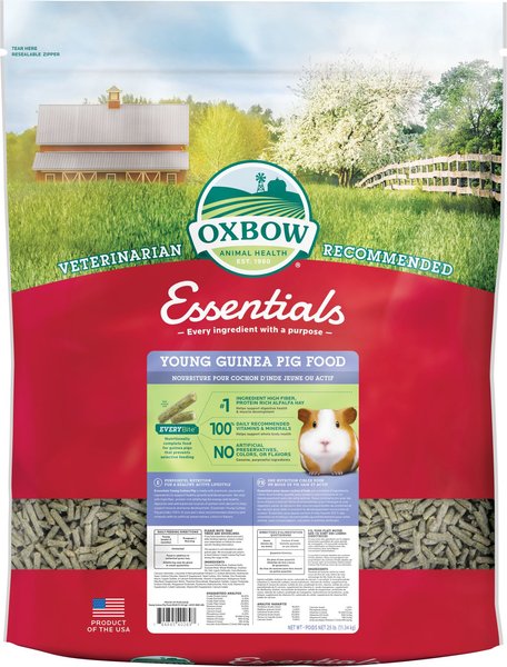 Oxbow Essentials Young Guinea Pig Food All Natural Guinea Pig Pellets, 25-lb bag slide 1 of 6