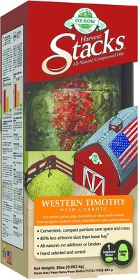 Oxbow Harvest Stacks Compressed Western Timothy Hay with Carrots Small Animal Food, slide 1 of 1