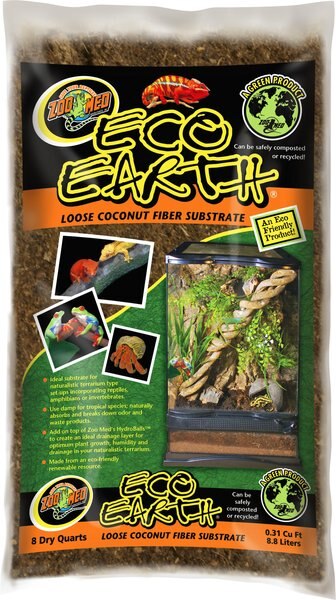 Zoo Med Eco Earth Loose Coconut Fiber Reptile Substrate, 8-qt bag slide 1 of 6