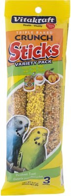 Vitakraft Variety Pack Triple Baked Crunch Sticks with Honey, Egg, & Fruit Parakeet Treats, slide 1 of 1