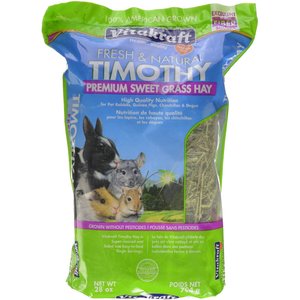 Vitakraft Timothy Sweet Grass Hay Small Animal Food, 28-oz bag
