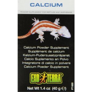 Exo Terra Calcium Powder Reptile & Amphibian Supplement, 1.4-oz box