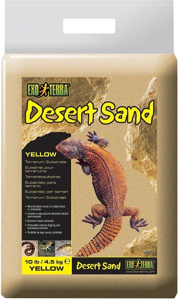 Exo Terra Desert Sand Terrarium Reptile Substrate, Yellow, 10-lb bag slide 1 of 2