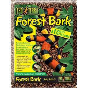 Exo Terra Forest Bark Natural Fir Terrarium Reptile Substrate, 4-qt