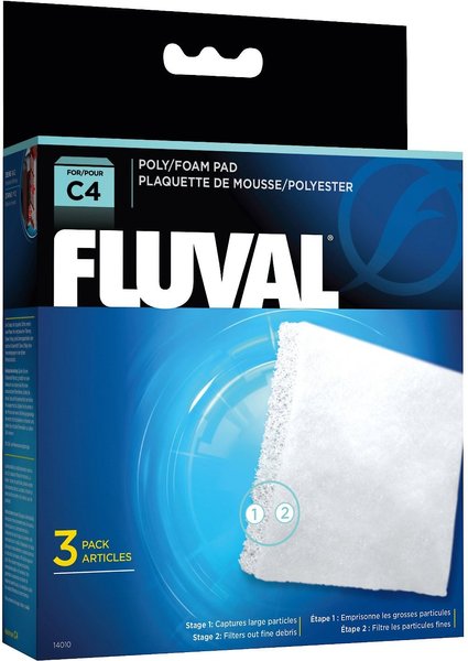Fluval C4 Poly/Foam Pad Filter Media, 3 count slide 1 of 3