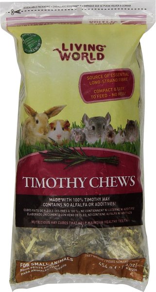 Living World Timothy Hay Chews Small Animal Food, 16-oz bag slide 1 of 3