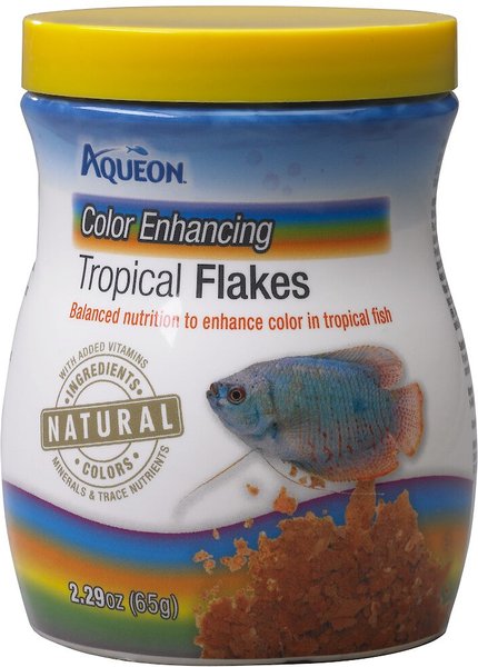 Aqueon Color Enhancing Tropical Flakes Freshwater Fish Food, 2.29-oz jar slide 1 of 7