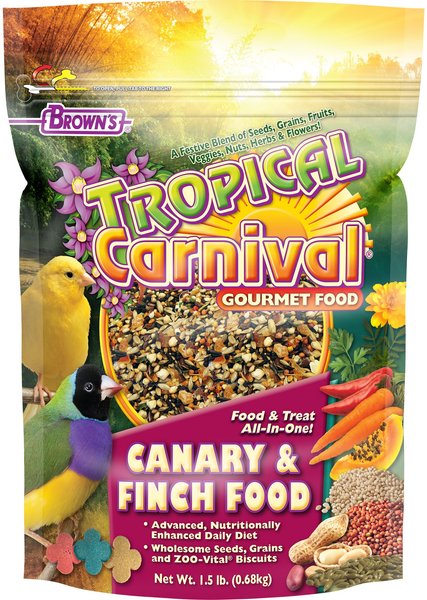 Brown's Tropical Carnival Canary & Finch Food, 1.5-lb bag slide 1 of 3