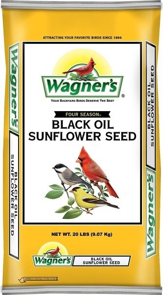 Wagner's Four Season 100% Black Oil Sunflower Seed Wild Bird Food, 20-lb bag slide 1 of 7