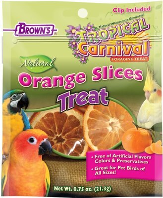 Brown's Tropical Carnival Natural Orange Slices Bird Treats, slide 1 of 1