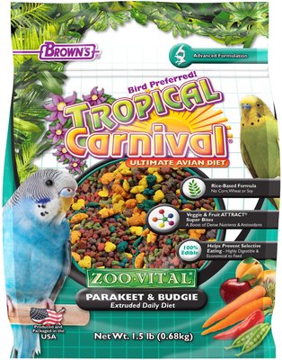 Brown's Tropical Carnival ZOO-Vital Parakeet & Budgie Food, slide 1 of 1