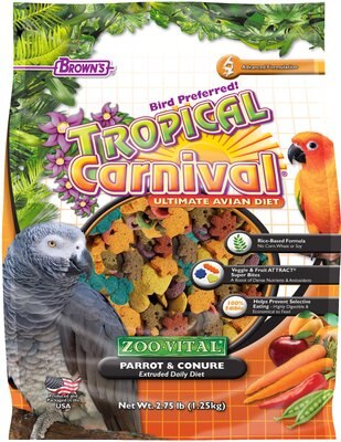 Brown's Tropical Carnival ZOO-Vital Parrot & Conure Food, slide 1 of 1