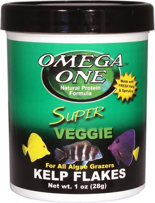 Omega One Super Veggie Kelp Flakes Fish Food, slide 1 of 1
