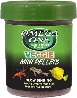 Omega One Veggie Slow Sinking Mini Pellets Fish Food, slide 1 of 1