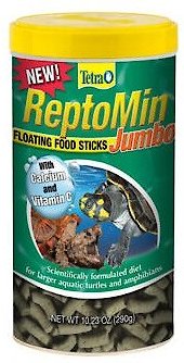Tetra ReptoMin Jumbo Floating Sticks Turtle & Amphibian Food, 10.23-oz jar slide 1 of 6