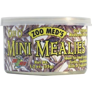Zoo Med Can O' Mini Mealies Reptile & Bird Food, 1.2-oz can