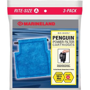 Marineland Bio-Wheel Penguin Rite-Size A Filter Cartridge, 3 count