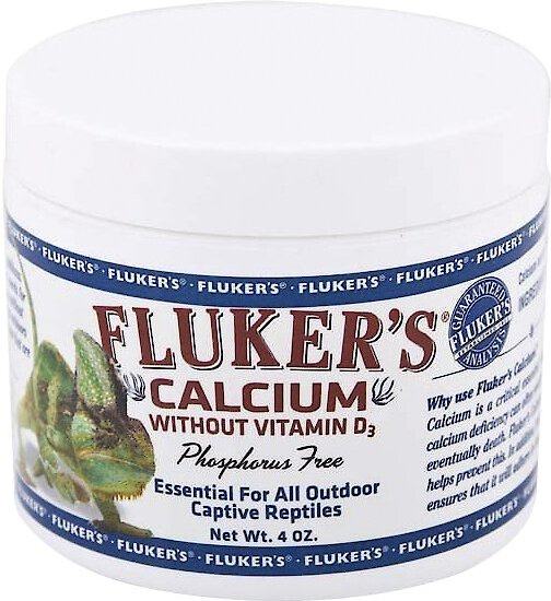 Fluker's Calcium without Vitamin D3 Outdoor Reptile Supplement, 4-oz jar slide 1 of 4