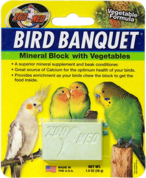 Zoo Med Bird Banquet Vegetable Formula Mineral Block Beak Conditioner, 1-block slide 1 of 5