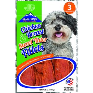 Blue Ridge Naturals Chicken Breast & Sweet Tater Fillets Dog Treats, 5-oz bag