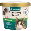 NaturVet Cranberry Relief Plus Echinacea Soft Chews Urinary Supplement for Cats, 60-count