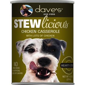 Dave's Pet Food Stewlicious Chicken Casserole Canned Dog Food, 13.2-oz, case of 12