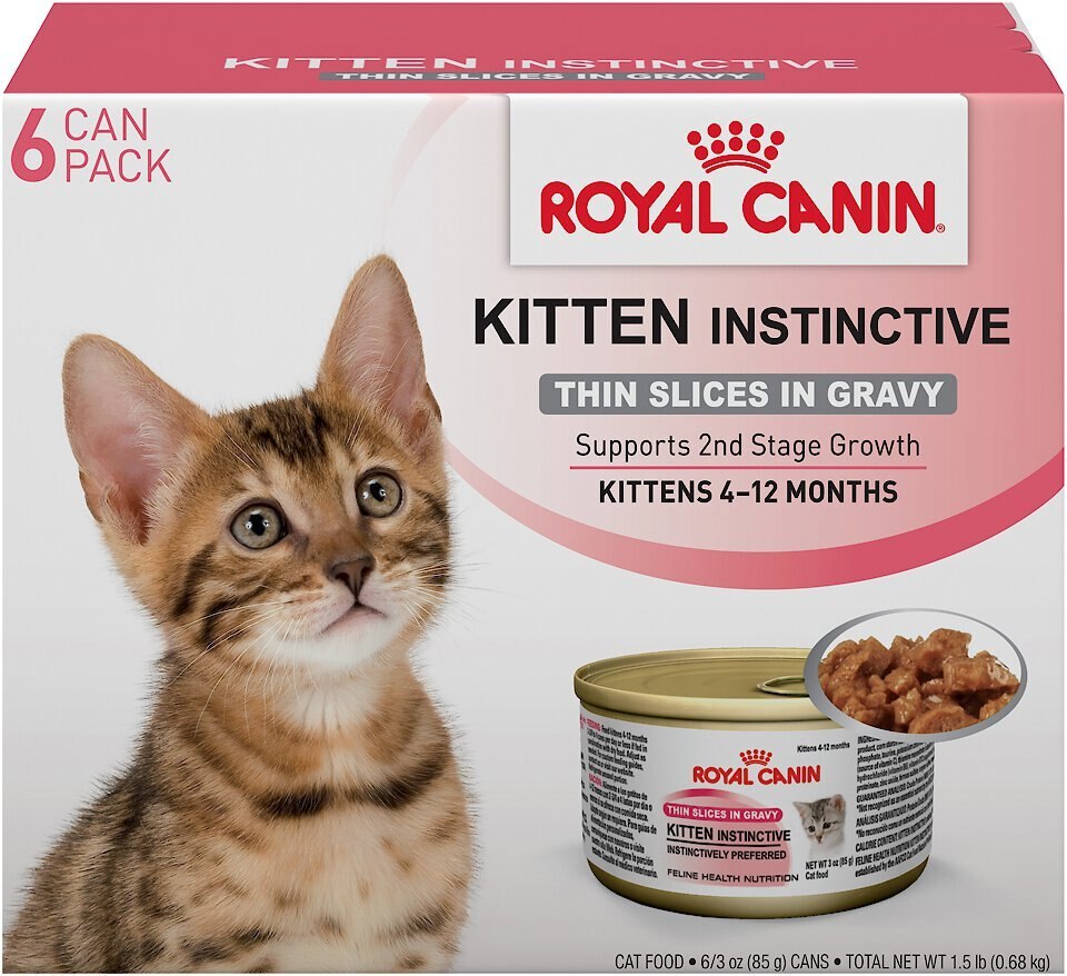 Royal Canin Kitten Instinctive Thin Slices in Gravy Canned ...
