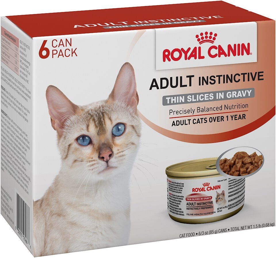 Royal Canin Adult Instinctive Thin Slices in Gravy Canned Cat Food, 3