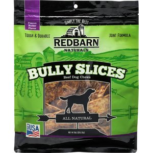 Redbarn Naturals Bully Slices Peanut Butter Flavor Beef Dog Treats, 9-oz bag