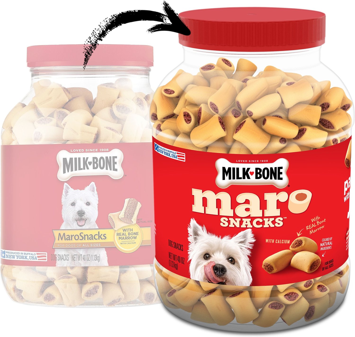 MILK-BONE Small MaroSnacks Dog Treats, 40-oz tub - Chewy.com