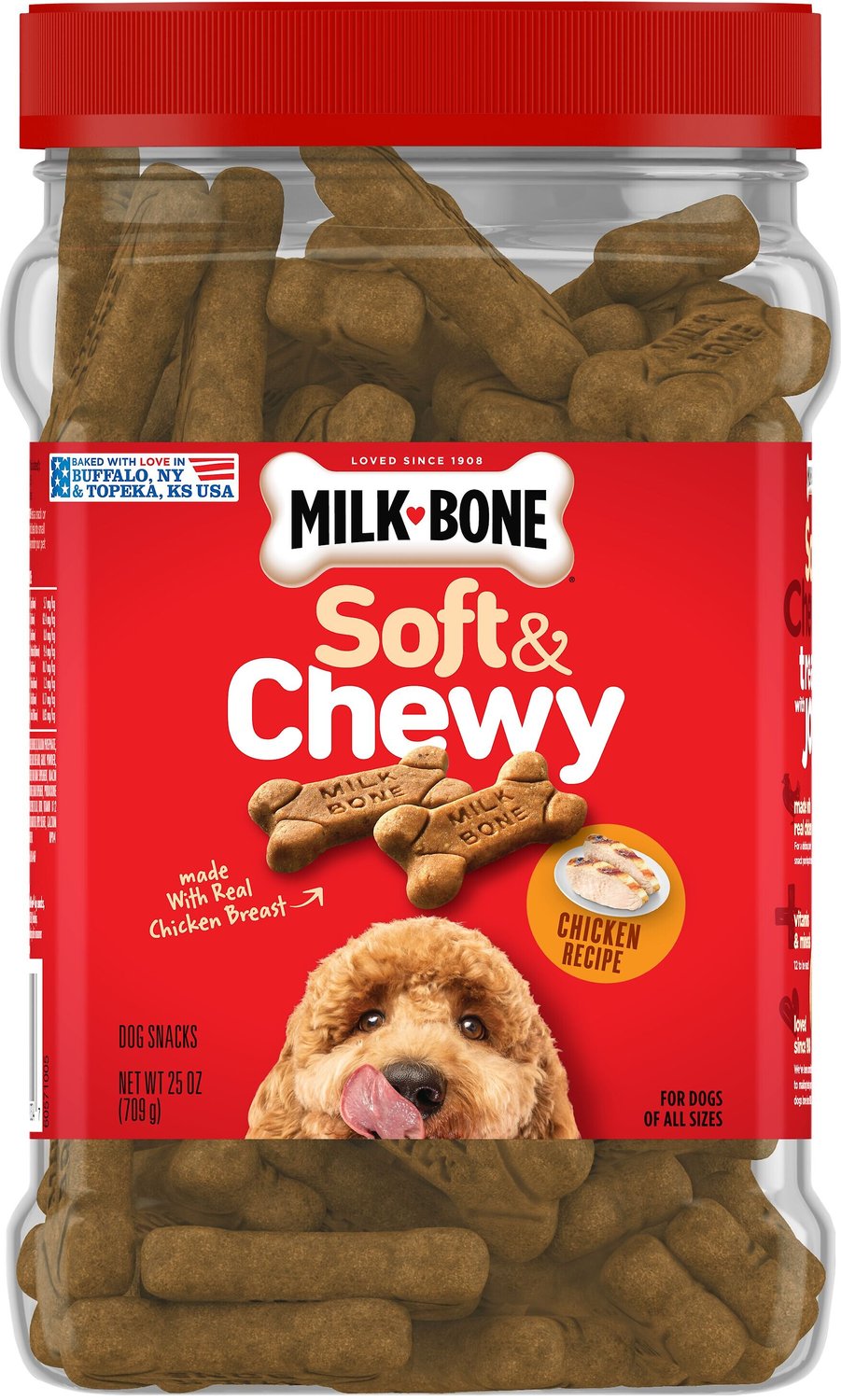 MilkBone Soft & Chewy Chicken Recipe Dog Treats, 25oz