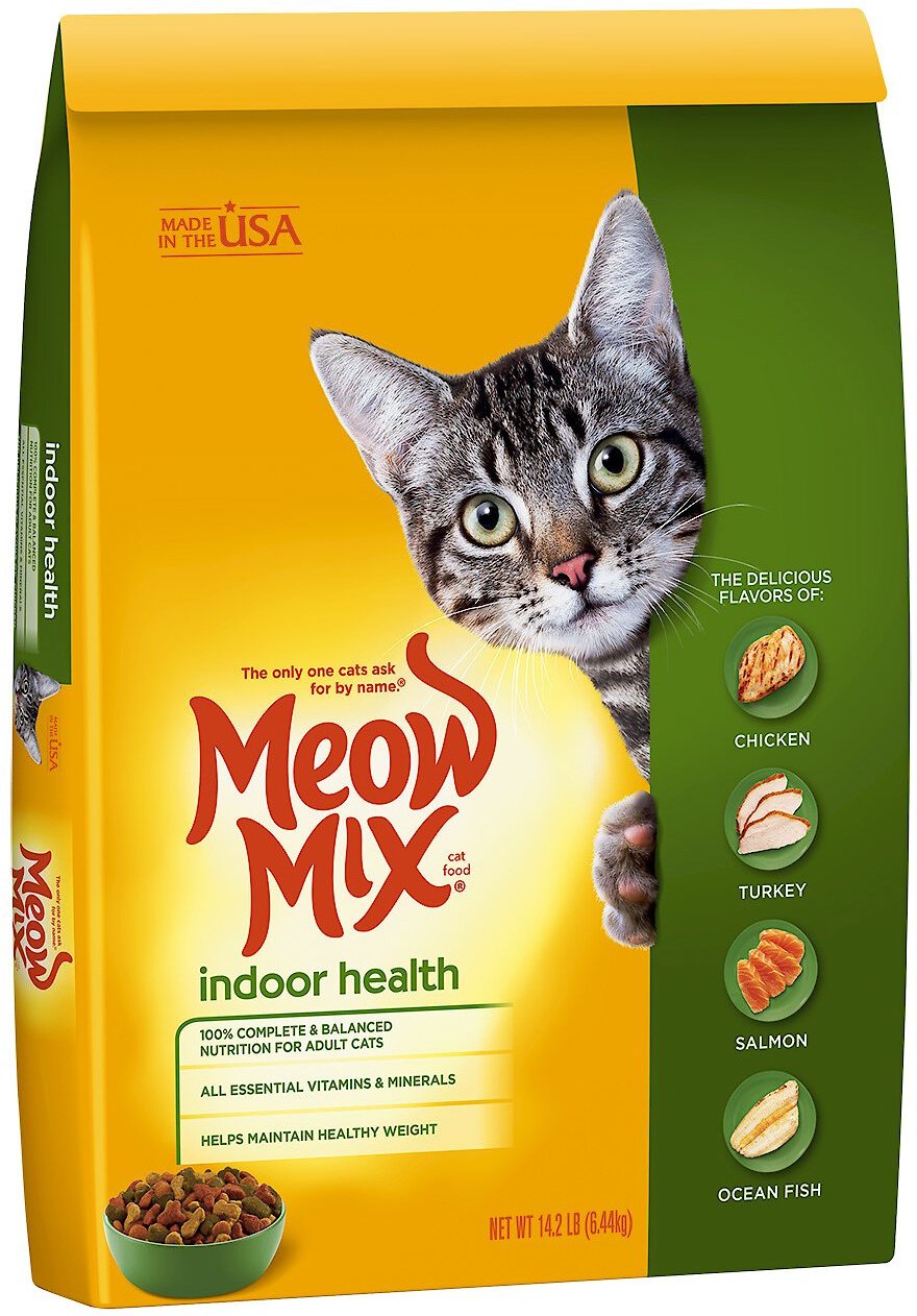 Meow Mix Indoor Health Dry Cat Food, 14.2-lb bag - Chewy.com