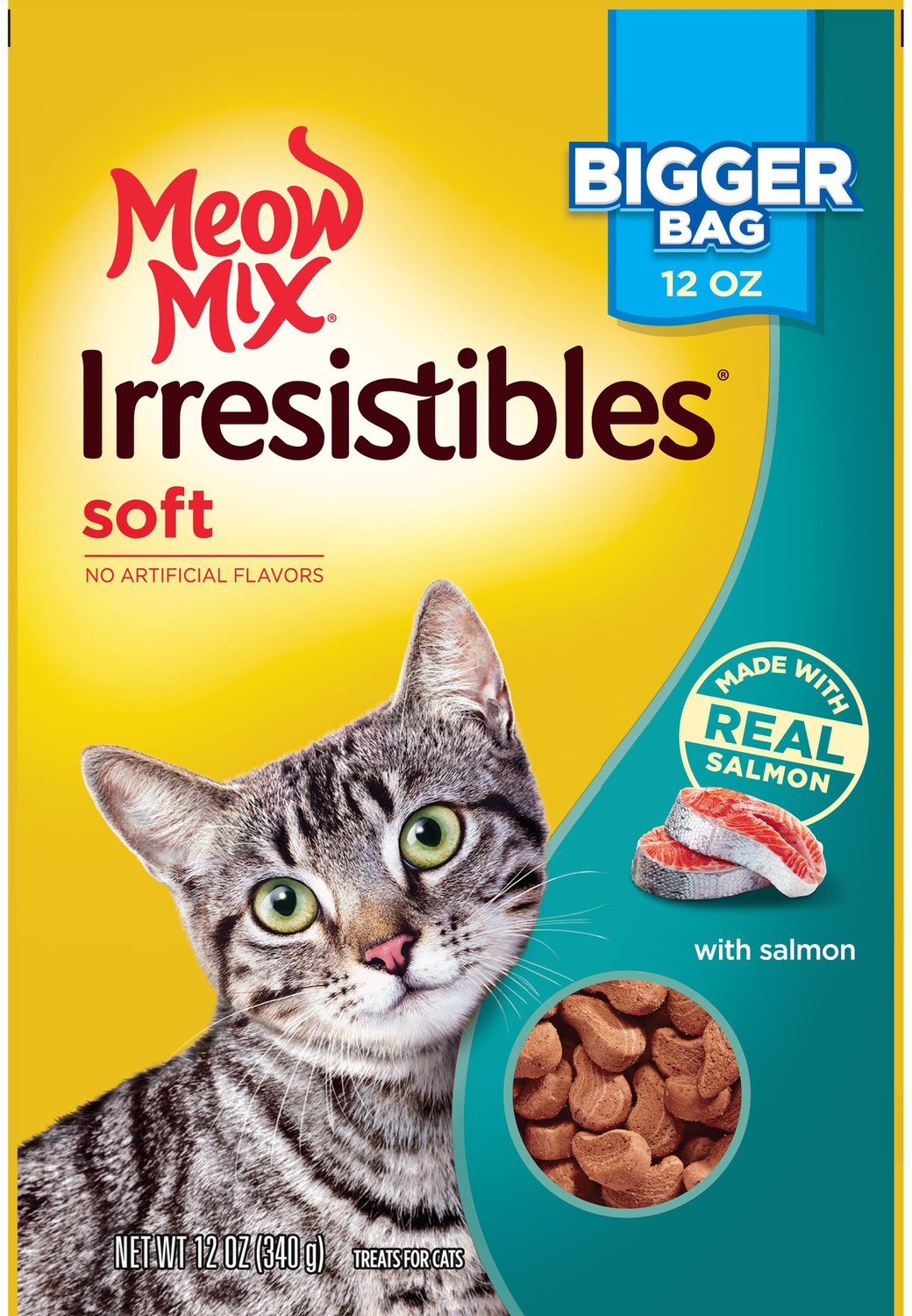 MEOW MIX Irresistibles Soft Salmon Cat Treats, 12oz bag