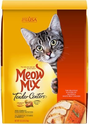 Meow Mix Tender Centers Salmon & White Meat Chicken Dry Cat Food, slide 1 of 1