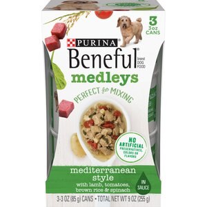 Purina Beneful Medleys Mediterranean Style Canned Dog Food, 3-oz, pack of 3