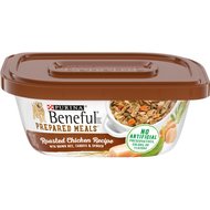 Purina Beneful Prepared Meals Roasted Chicken Recipe with Brown Rice, Carrots & Spinach Wet Dog Food, 10-oz, case of 8