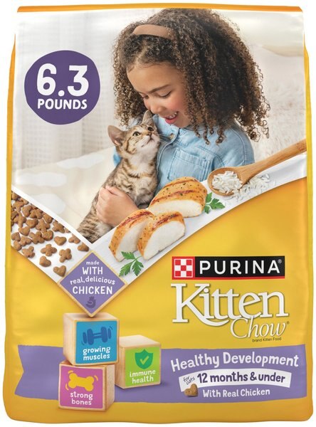Kitten Chow Nurture Muscle & Brain Development Dry Cat Food, 6.3-lb bag slide 1 of 12