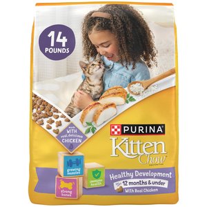 Kitten Chow Nurture Muscle & Brain Development Dry Cat Food, 14-lb bag