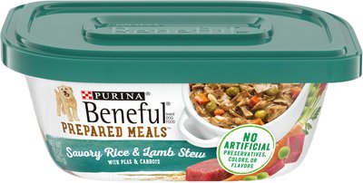 Purina Beneful Prepared Meals Savory Rice & Lamb Stew with Peas & Carrots Wet Dog Food, slide 1 of 1
