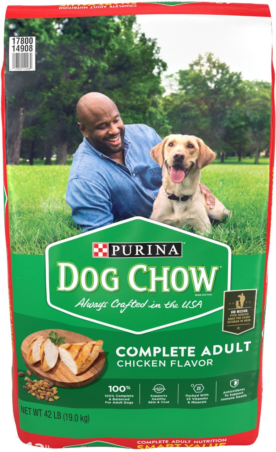 Dog Chow Complete Adult with Real Chicken Dry Dog Food, 42 ...