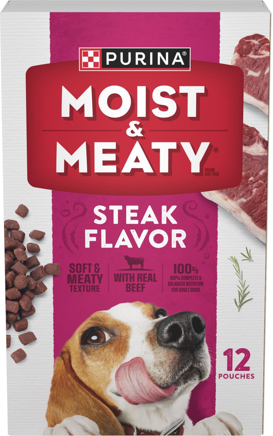 MOIST \u0026 MEATY Steak Flavor Dry Dog Food 