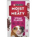 Moist & Meaty Steak Flavor Dry Dog Food, 6-oz pouch, case of 12