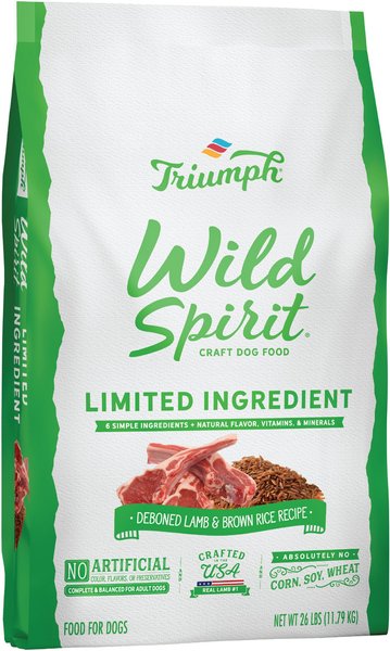 Triumph Wild Spirit Limited Ingredient Lamb & Brown Rice Recipe Dry Dog Food, 26-lb bag slide 1 of 8