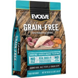 Evolve Deboned Grain-Free Duck, Sweet Potato & Venison Recipe Dry Dog Food, 3.5-lb bag
