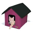 K&H Pet Products Outdoor Heated Kitty House Cat Shelter, Red/Black