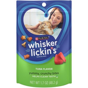 Whisker Lickin's Tuna Flavor Crunchy & Yummy Cat Treats, 1.7-oz bag
