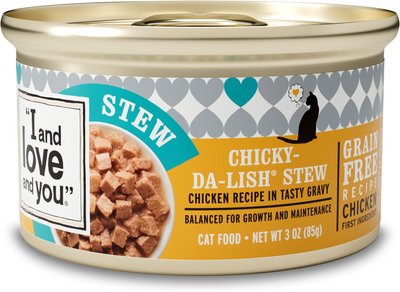 8. I and Love and You Chicky-Da-Lish Stew Canned Cat Food