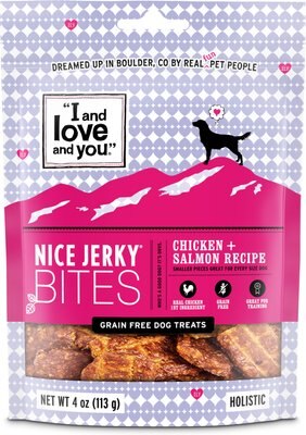 I and Love and You Nice Jerky Bites Chicken & Salmon Grain-Free Dog Treats, slide 1 of 1