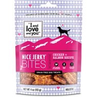 I and Love and You Nice Jerky Bites Chicken and Salmon Grain-Free Dog Treats