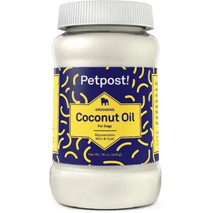Petpost Skin & Coat Grooming Coconut Oil for Dogs, 16-oz bottle
